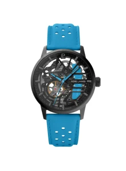 Montre femme Pierre Lannier automatique Paddock_x005f_x000D_cuir bleu