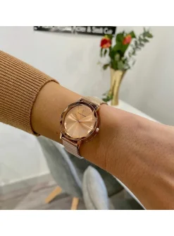 Montre femme Pierre Lannier acier milanais rose_x005f_x000D_collection Multiples