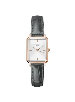 Montre femme Rosefield Octagon XS cuir gris
