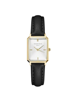Montre femme Rosefield Octagon XS cuir noir