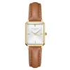 Montre femme Rosefield Octagon XS cuir camel