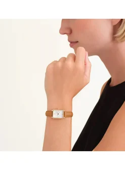 Montre femme Rosefield Octagon XS cuir camel