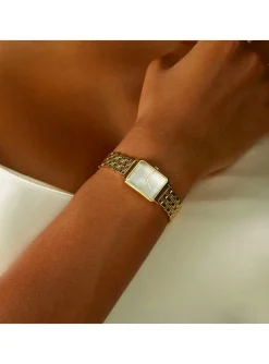 Montre femme Rosefield Octagon XS acier doré_x005f_x000D_cadran blanc