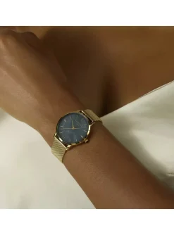 Montre femme Rosefield Pearl Edit Maille Noir Or