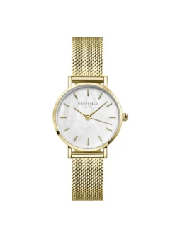 Montre femme Rosefield Small Edit maille milanaise_x005f_x000D_dorée