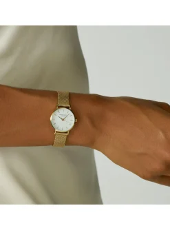 Montre femme Rosefield Small Edit maille milanaise_x005f_x000D_dorée