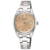 Montre femme Seiko acier cadran rose jour/date_x005f_x000D_collection classique