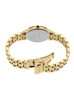 Montre femme Seiko acier doré diamants