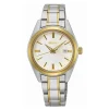 Montre femme Seiko classique acier bicolore date