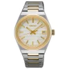 Montre femme Seiko date 1970 bicolore