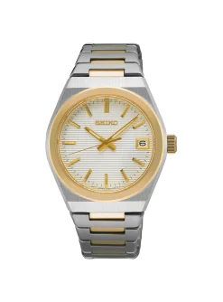 Montre femme Seiko date 1970 bicolore