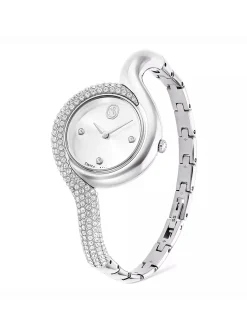 Montre femme Swarovski Dextera asymétrique argentée
