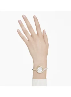 Montre femme Swarovski Dextera asymétrique dorée