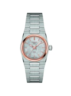 Montre femme Tissot PRX 25 mm acier nacre blanche