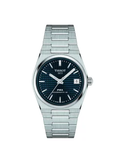 Montre femme Tissot PRX Powermatic 80 fond bleu