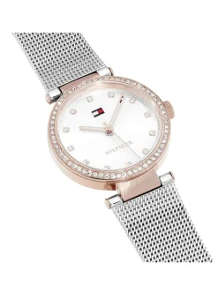 Montre femme Tommy Hilfiger Lynn acier rose/blanc