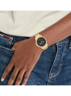 Montre femme Tommy Hilfiger Haven acier doré_x005f_x000D_cadran noir