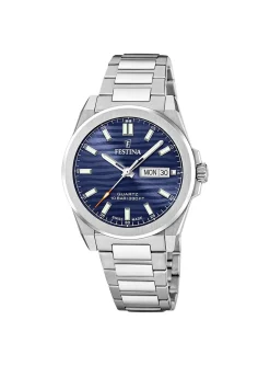 Montre Festina acier cadran bleu_x005f_x000D_collection Swaiss Made
