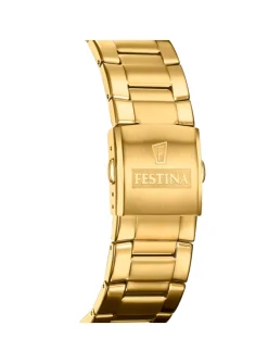 Montre Festina acier doré chrono