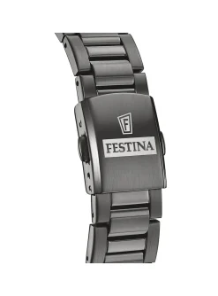 Montre Festina automatique squelette acier noir