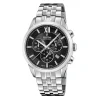 Montre Festina chrono acier cadran noir_x005f_x000D_collection Swiss Made