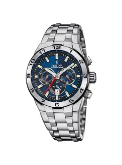 Montre Festina Chrono Bike acier cadran bleu