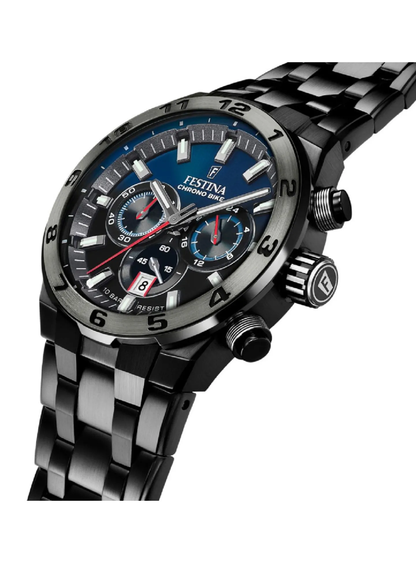 Montre Festina Chrono Bike acier noir+ silicone_x005f_x000D_Edition Spéciale