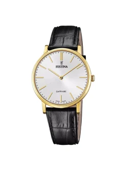 Montre Festina Classique dorée/cuir noir_x005f_x000D_Collection Swiss Made
