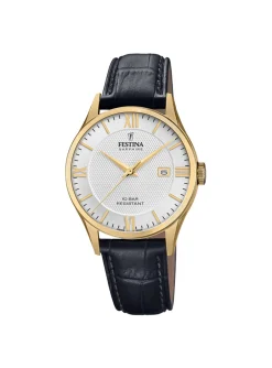 Montre Festina Classique dorée/cuir noir_x005f_x000D_Collection Swiss Made