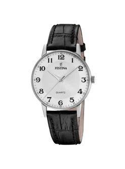 Montre Festina classique cuir noir