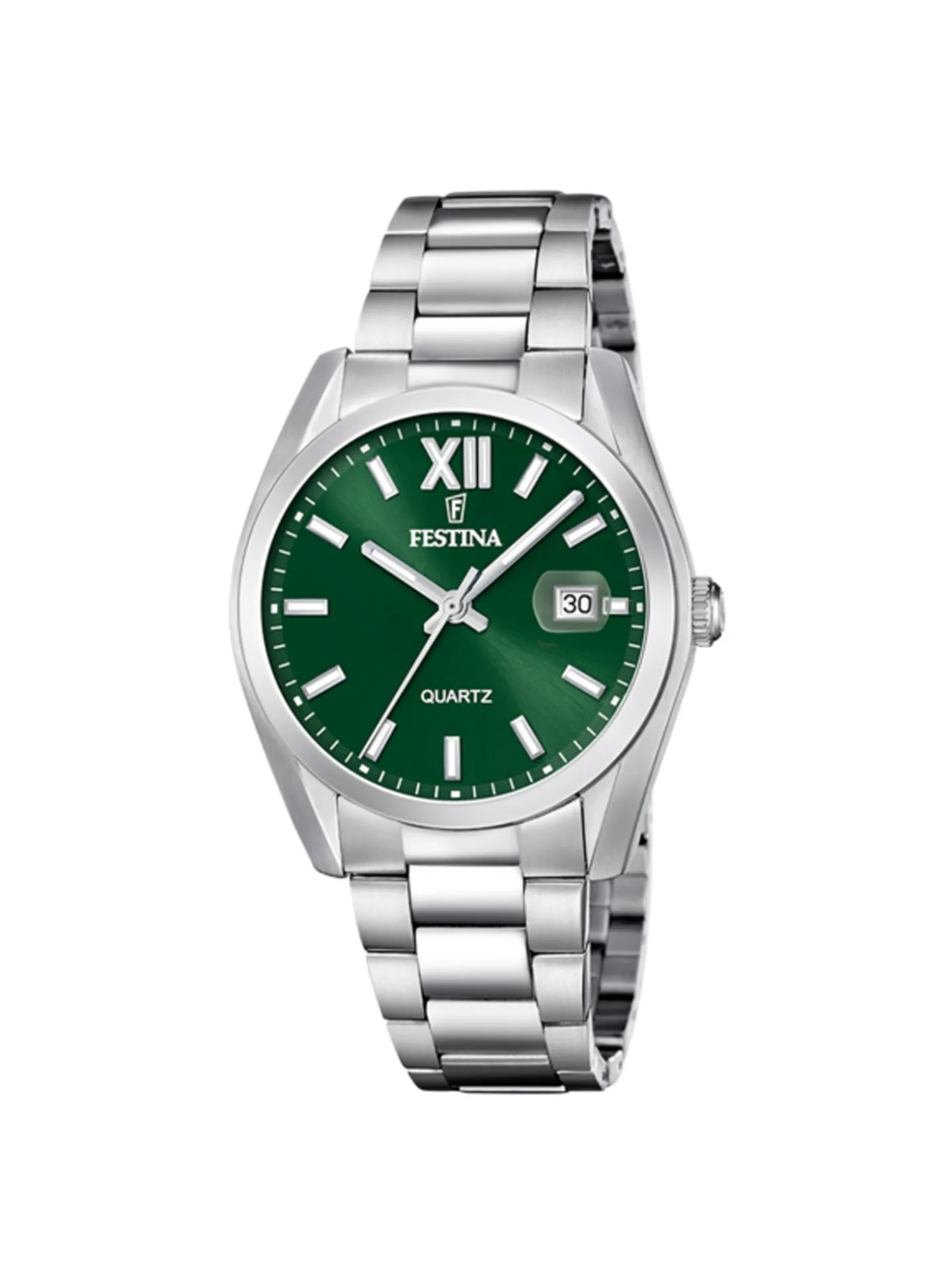 Montre Festina classique acier cadran vert