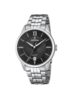Montre Festina Classique acier cadran noir