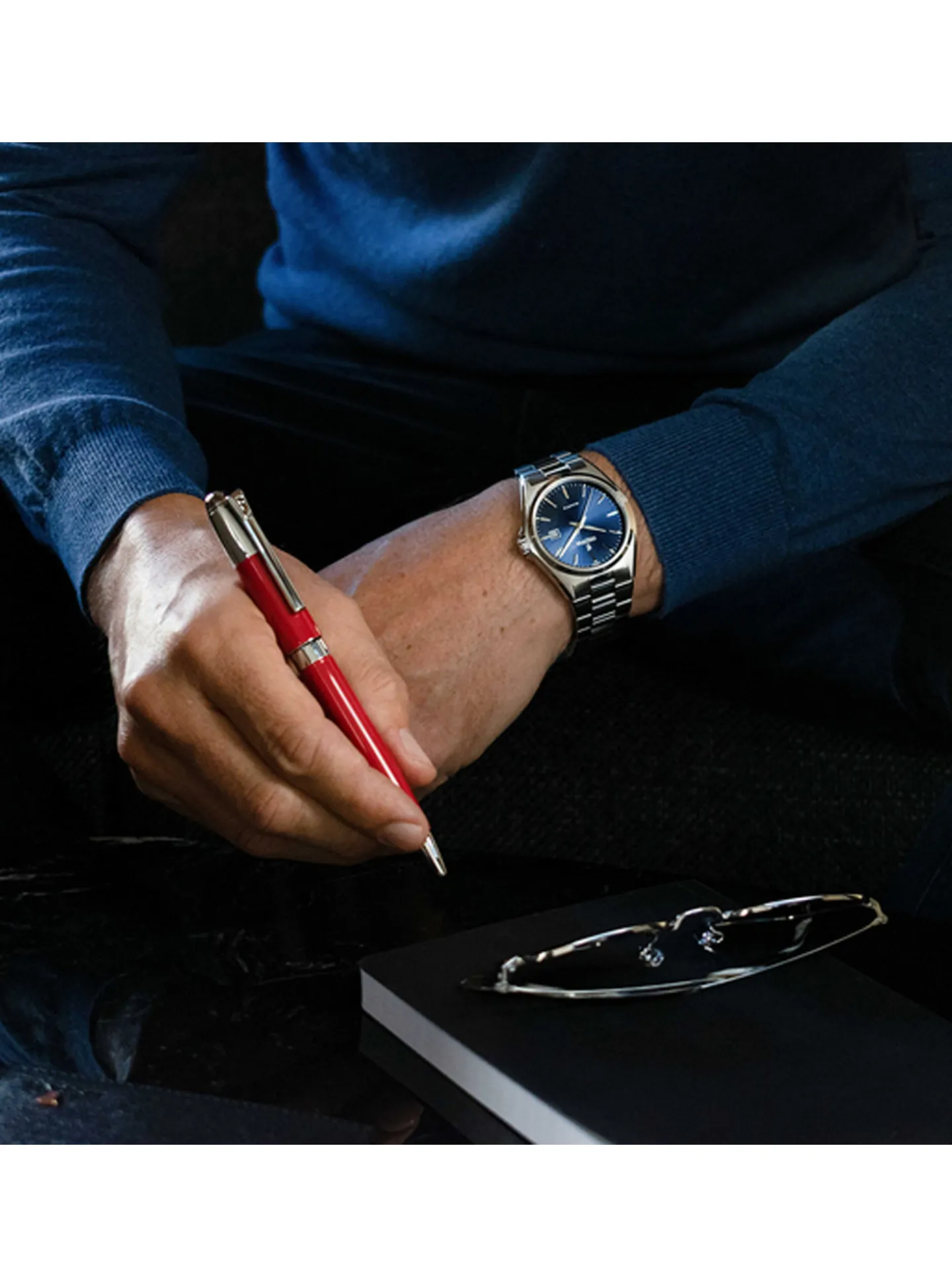 Montre Festina classique acier cadran bleu