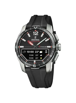 Montre Festina connectée caoutchouc noir
