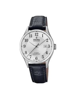 Montre Festina cuir noir dateur_x005f_x000D_Collection Swiss Made