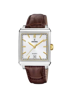 Montre Festina On The Square cuir marron