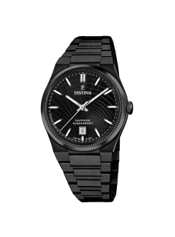 Montre Festina Rive Swiss Made acier noir