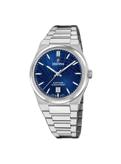 Montre Festina Swiss Made acier cadran bleu