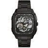 Montre Fossil automatique Inscription acier noir