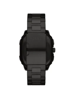 Montre Fossil automatique Inscription acier noir