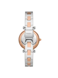 Montre Fossil Carlie acier blanc et rose
