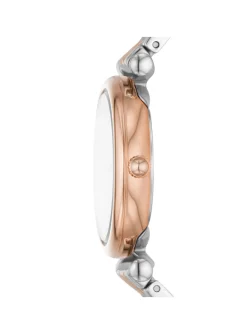 Montre Fossil Carlie acier blanc et rose