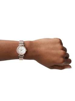 Montre Fossil Carlie Mini acier blanc et rose