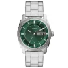 Montre Fossil Machine acier et cadran vert