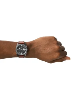 Montre Fossil Machine cuir brun