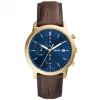 Montre Fossil Minimalist cuir marron motif croco