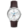 Montre Fossil Neutra Minimaliste cuir brun
