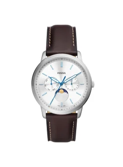Montre Fossil Neutra Minimaliste cuir brun