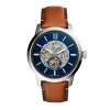 Montre Fossil Townsman automatique cuir marron