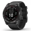 Montre Garmin Fenix 7 Pro Sapphire Solar Edition_x005f_x000D_Titane avec revêtement en Carbon Gray DLC et bracelet noir